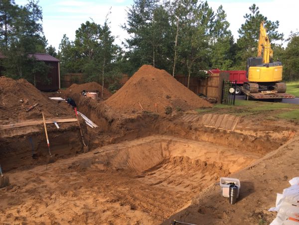 Pool Site Excavation in Dawsonville